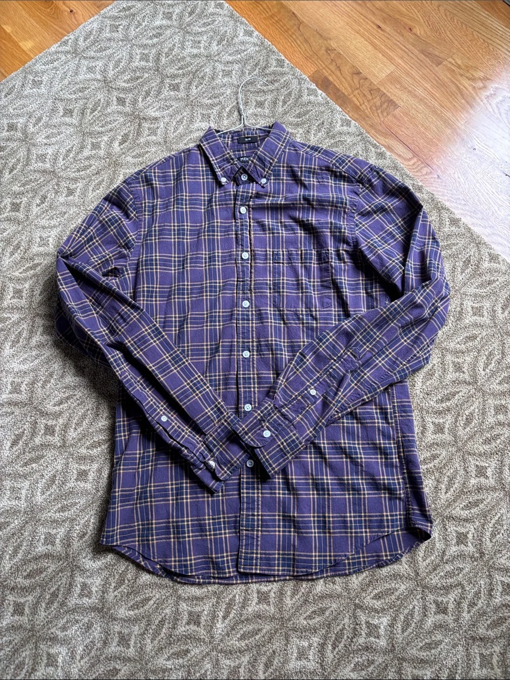 J. Crew Purple Plaid Button-Down Shirt